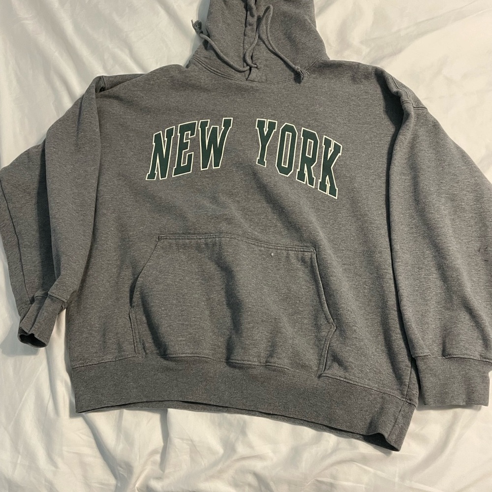 Brandy Melville Grey New York Hoodie, One Size Fits All